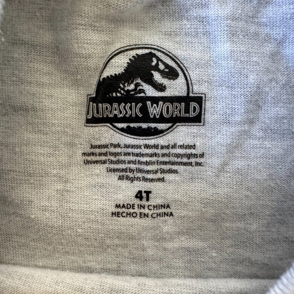 Jurassic World T-Rex Dinosaur Graphic Tee 🦖 Kids 4T - Picture 3 of 5